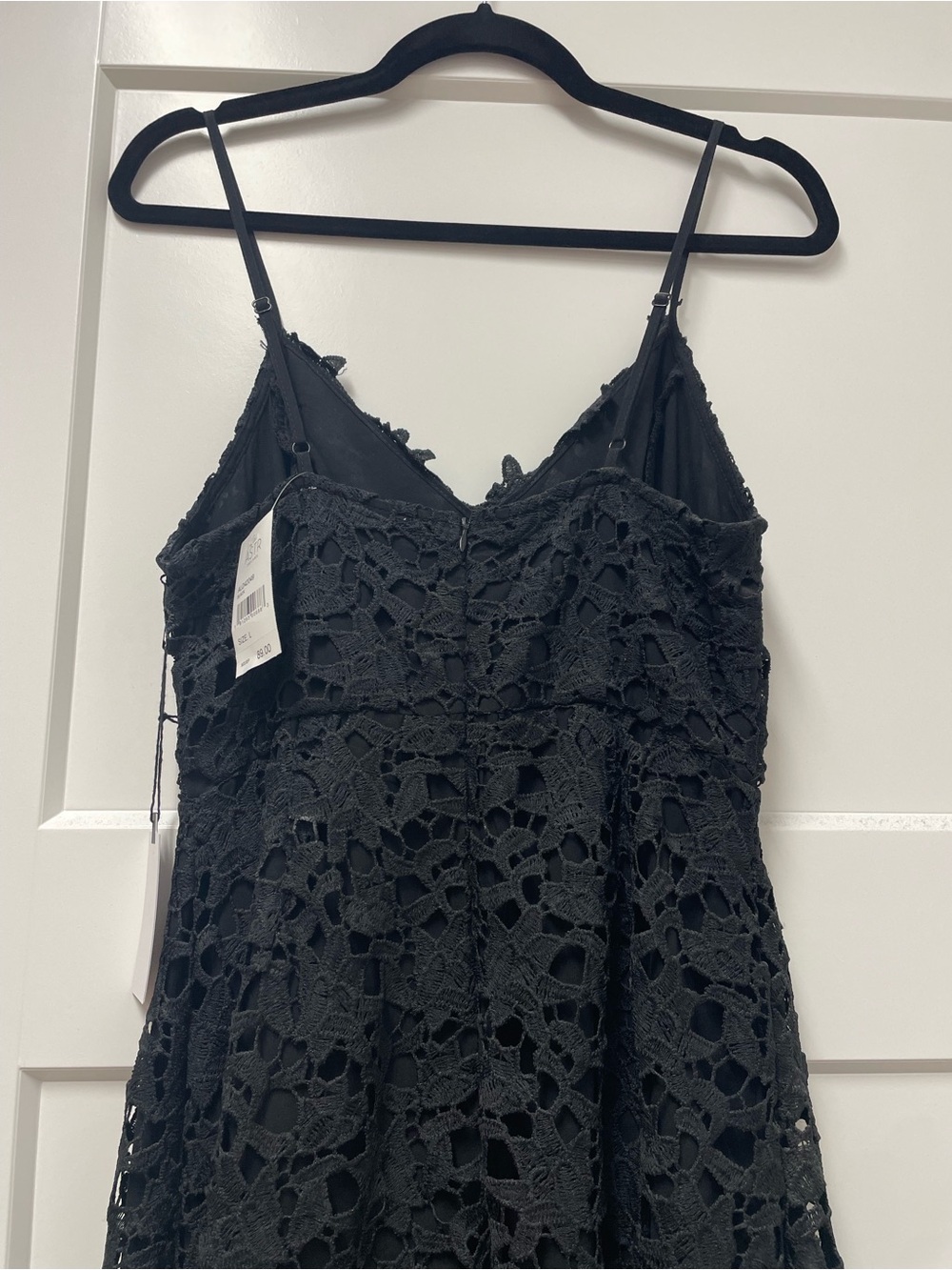 ASTR the label black lace midi dress NWT size L - Picture 3 of 5